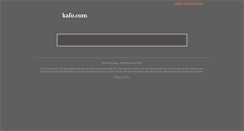 Desktop Screenshot of kafo.com